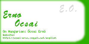 erno ocsai business card