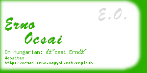 erno ocsai business card